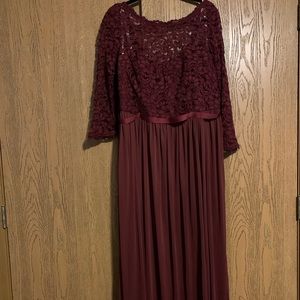 David’s Bridal wine dress